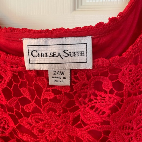 Red Lace Dress Size 24W - Picture 3 of 4